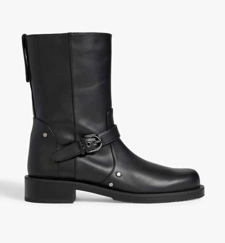 Stuart Weitzman Maverick Studded Leather Boot Sz 7.5b